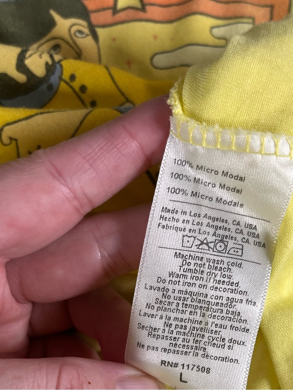 Junk Food Women’s The Beatles Yellow Graphic T-Shirt Modal Size Large NWOT - Picture 11 of 11